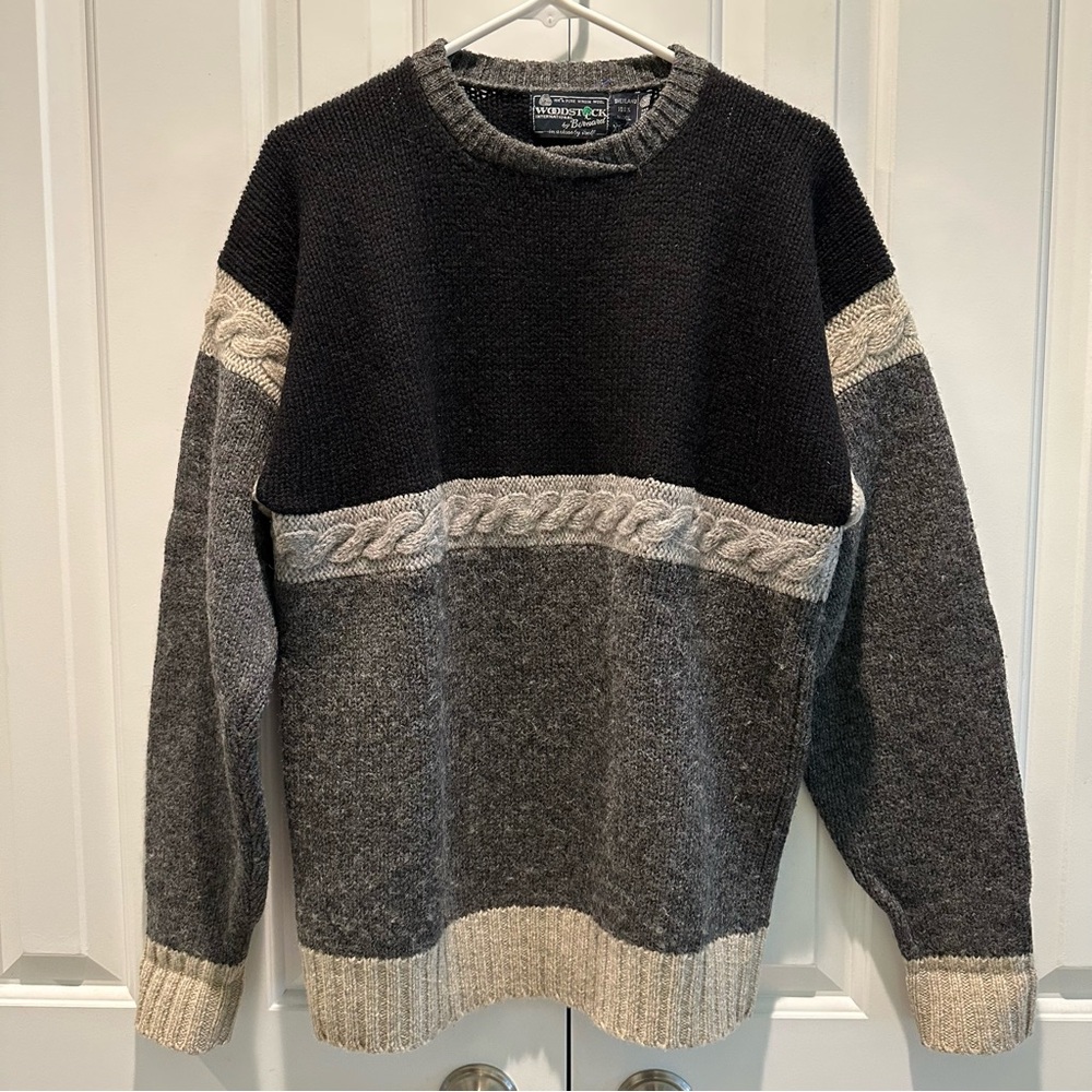 Woodstock Intl by Bernard Vintage Men’s 100% Pure Virgin Shetland Wool XL
